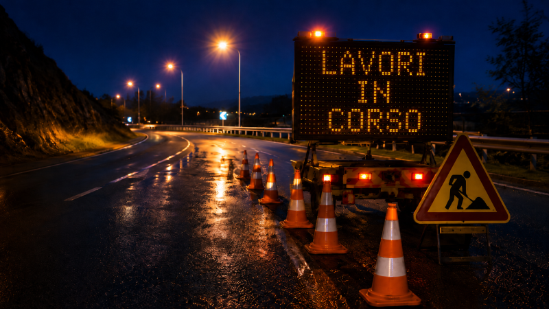 Chiusura notturna allacciamento A25-A14 tra il 10 e l'11 giugno - Foto