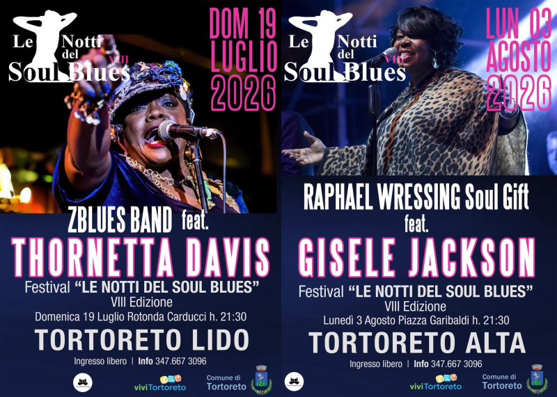  Tortoreto celebra la grande musica internazionale con l’ottava edizione de “Le Notti del Soul Blues” - Foto