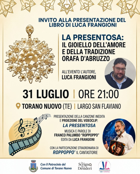 Torano Nuovo celebra la Presentosa con la presentazione del libro di Luca Frangioni - Foto