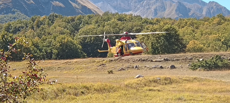 Escursionista colpito al volto da un sasso alla Sella dei Grilli: elisoccorso in volo sul Gran Sasso - Foto