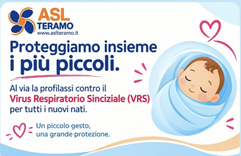 Asl Teramo, al via la profilassi contro il virus respiratorio sinciziale per tutti i nuovi nati - Foto