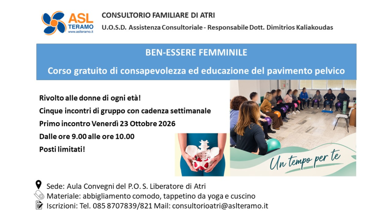 Atri, primo incontro sulla salute del pavimento pelvico - Foto