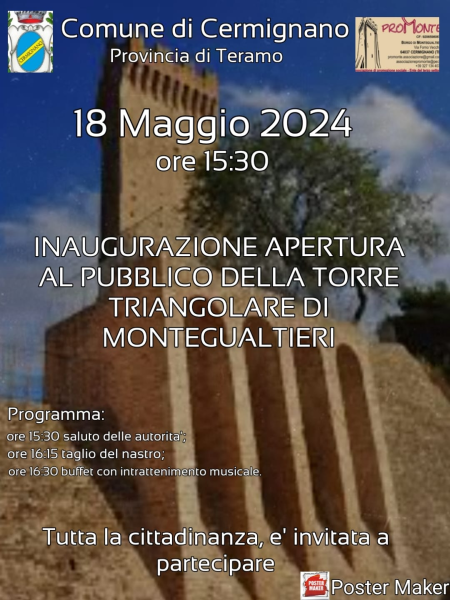 Il 18 maggio sarà aperta al pubblico la torre triangolare di Montegualtieri - Foto