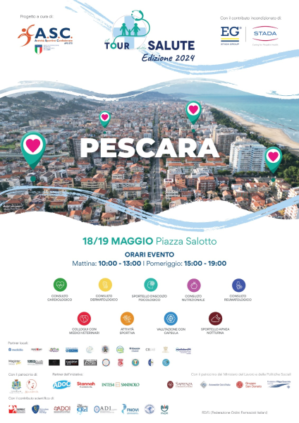 Il tour della salute farà tappa a Pescara il 18 e 19 maggio - Foto